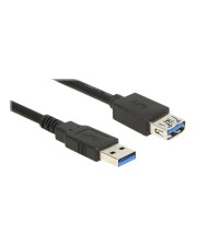 Delock Extension cable USB 3.0 USB-Verlängerungskabel Type A M bis A W 5 m Schwarz (85058)