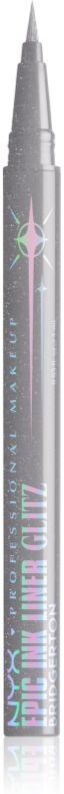 NYX Professional Makeup Bridgerton Royal Epic Ink Liner shimmer eyeliner shade 01 Glitzed In Silver 1 ml