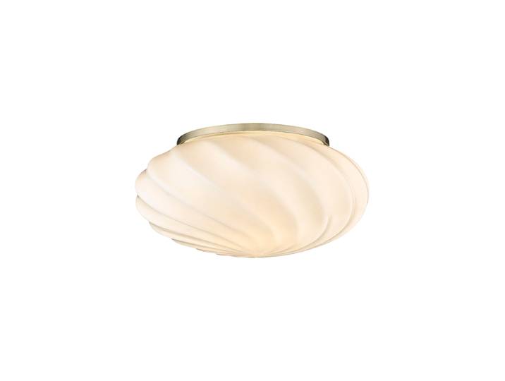 Design Decken- und Wandlampe Twist Opal, Brass Halo Design