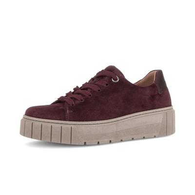 Sneaker GABOR "Sneaker low", Damen, Gr. 35,5, rot, Schuhe Sneaker
