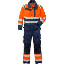 Warnschutz Overall "8026 PLU" - S - orange/marine