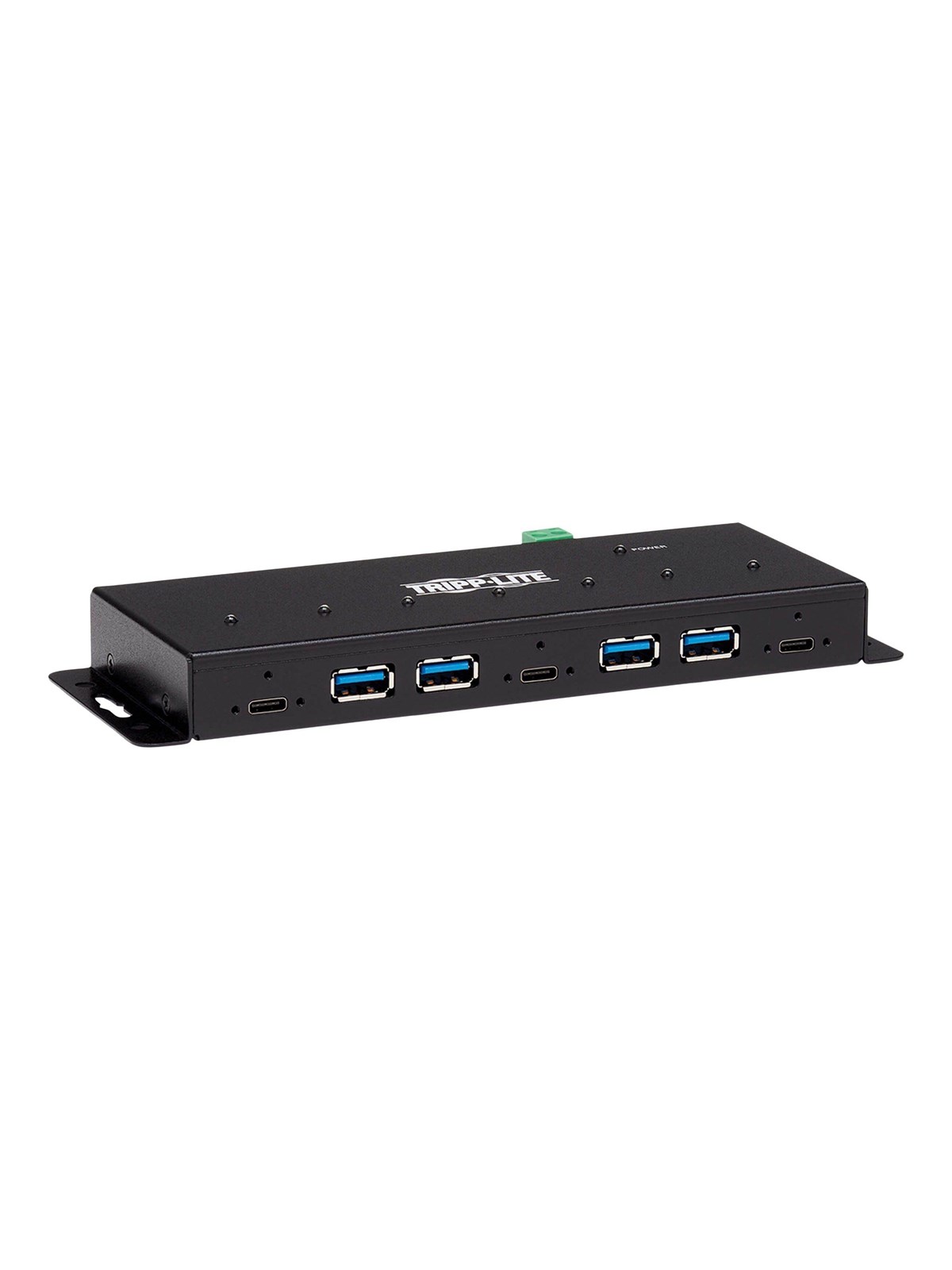 Eaton series 7-Port Industrial-Grade USB 3.1 Gen 2 Hub - 10 Gbps 4 USB-A & 3 USB-C 15 kV ESD Immunity Metal Housing TAA USB-Hubs - 7 - Schwarz