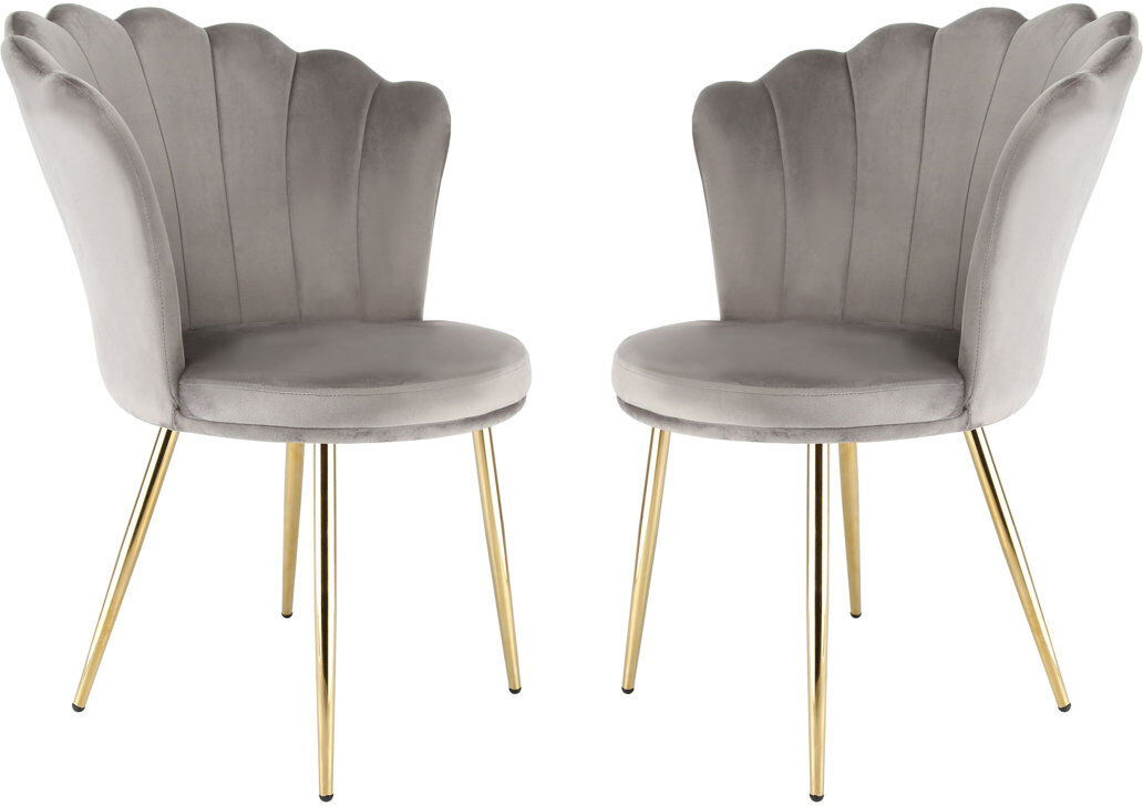 Fairmont Park Daisy Velvet Accent Chair Grey 84cm H X 69cm W X 63cm D