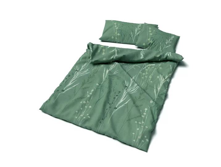 Lotus Bettwaren - Lotus Création Bettwäsche Satin Pit, Lotus Création Pit Satin Bettwäsche, 160 x 210cm, Grün