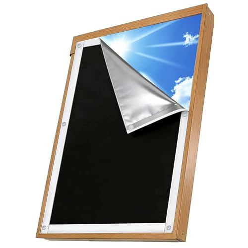 Purovi Thermo Verduisteringsrolgordijn voor Velux en Roto dakramen, 76 x 93 cm