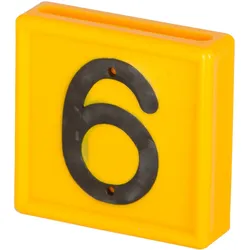 Kerbl Nummernblock, 1-stellig 10er Pack gelb gelb - 208486 - gelb