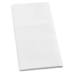 Weiße Serviette mit Atlas-Satinband 50 x 50 cm - LTITEX