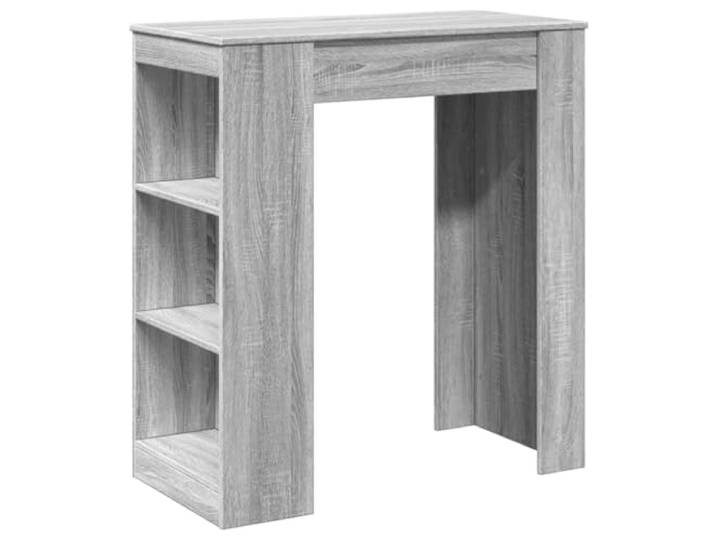 GHVBNMF Stehtisch mit Regal 95x47x103,5 cm Grau Sonoma Holzwerkstoff Hochtisch für Küche und Esszimmer mit 3 seitlichen Fächern für Gläser und Geschirr, robuster Holzwerkstoff in Grau.