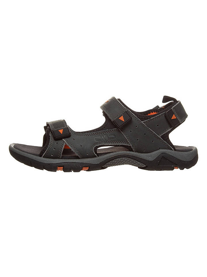 cmp Leder-Trekkingsandalen "Almaak" in Dunkelgrau - 43