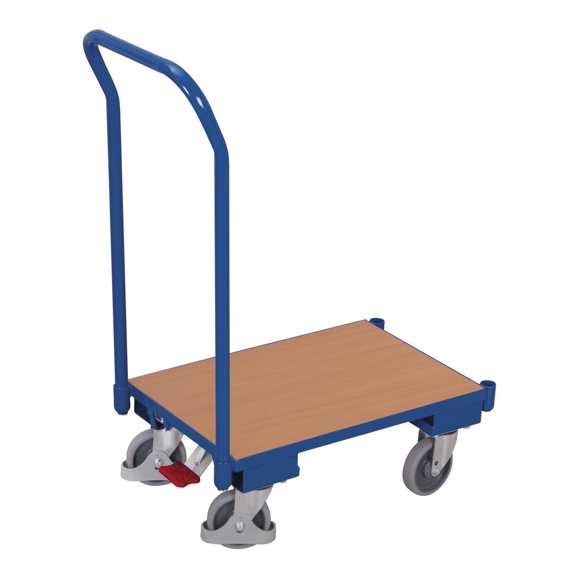 VARIOfit Euro-System-Roller mit Boden und Schiebebügel Zentralbremse EasySTOP (sw-410.079)