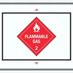 HB-Druck Schild Entzündliche Gase Symbol Flammable Gas Flamme A2 (420x594mm)