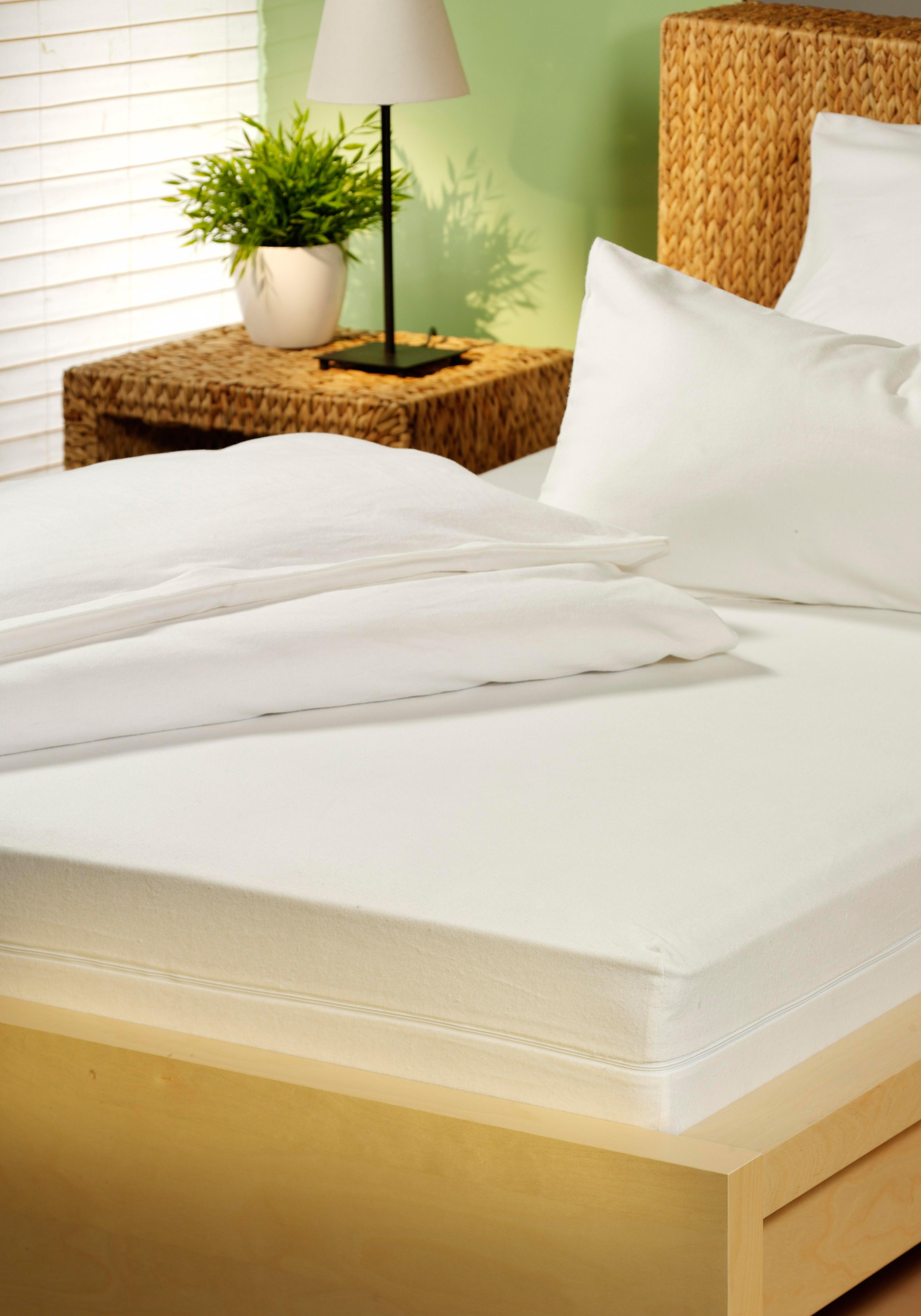 Bettbezug SETEX "EVOLON", weiss (weiß), B:155cm L:220cm, Polyester, Bezug: 70% Polyester, 30% Polyamid, Bettbezüge, Bettbezug weiß B/L: 155cm x 220cm, Polyester