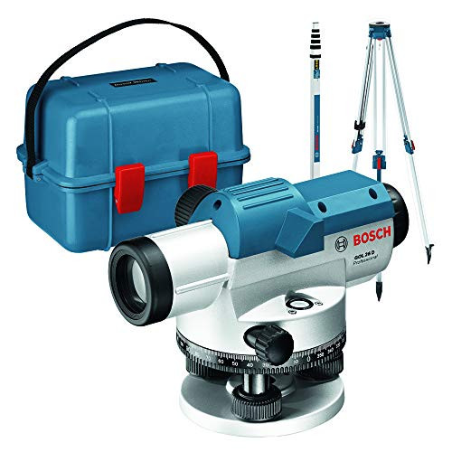 Bosch Professional optisch nivelleerinstrument GOL 26 D inclusief bouwvakstatief BT160 en meetstok GR 500