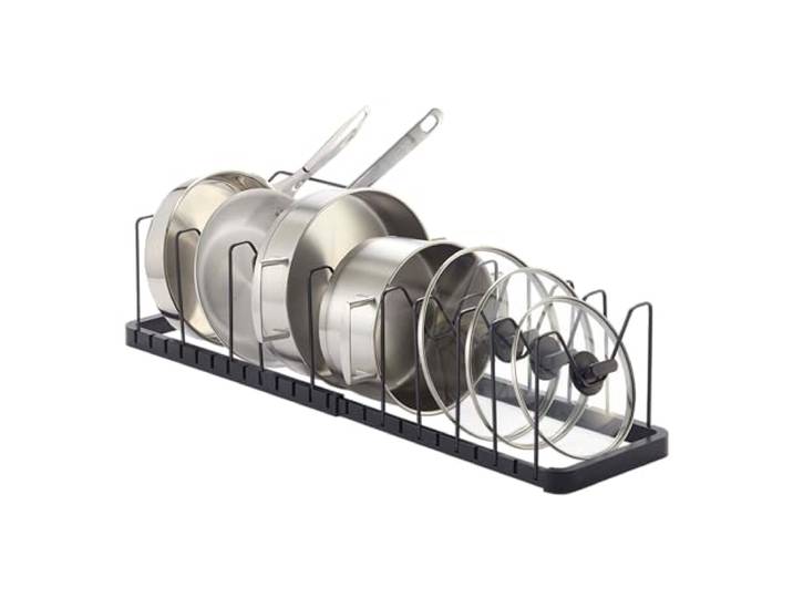 YAMAZAKI TOWER Organiseur extensible pour couvercles et poêles\, noir