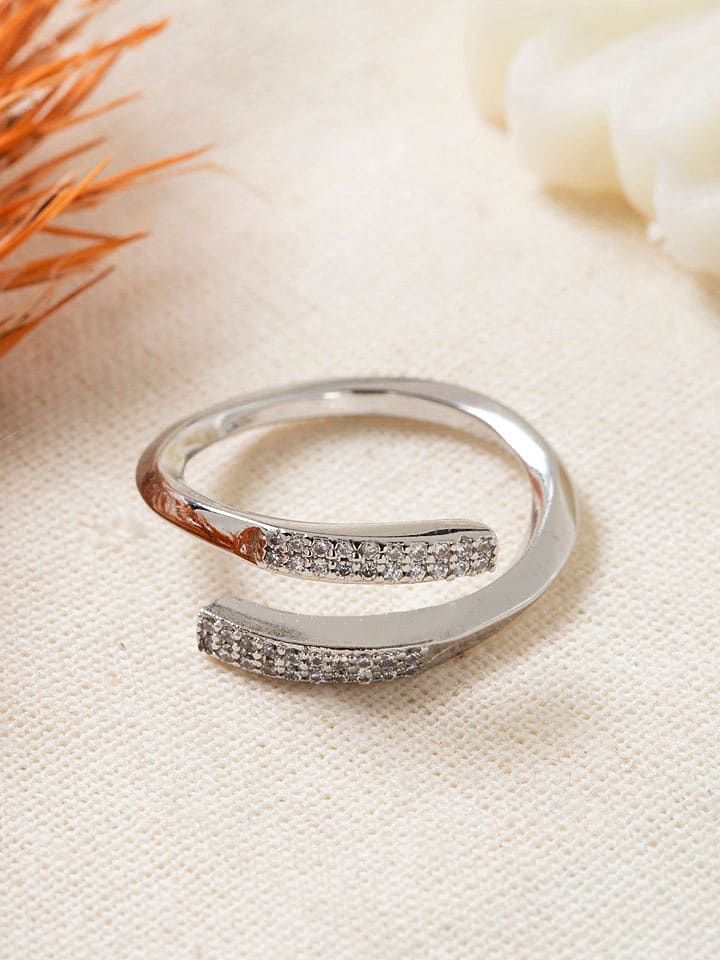 Heliophilia Versilb. Ring mit Edelsteinen - onesize