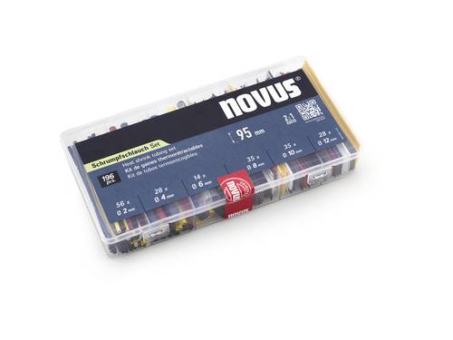 Novus Tools 035-0014 Schrumpfschlauch-Set Schwarz, Rot, Gelb, Grün, Blau, Weiß, Transparent 1St.