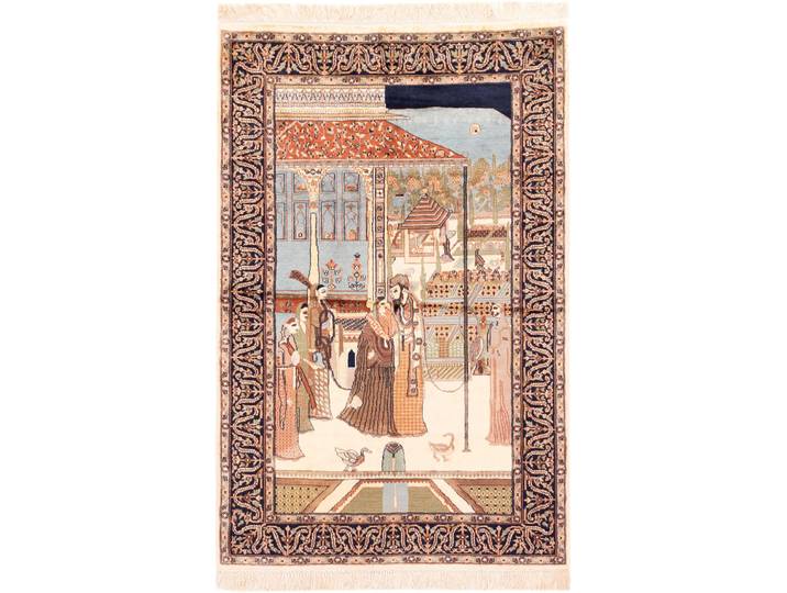 Pakistan Teppich 124x192 Handgeknüpft Orientteppich Wolle