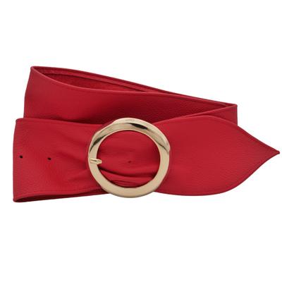 Ledergürtel ANNAMATONI "AnnaMatoni Taillengürtel Ora Taillengürtel Ora", Damen, Gr. TW85 - 100cm Gesamtlänge, rot (rot 350), 100% Leder, Gürtel Ledergürtel