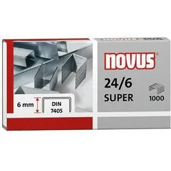 Novus Heftklammer 040-0026 24/6 Super verzinkt 1.000 St./Pack.