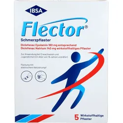 Flector Schmerzpflaster + Elastischer Netzstrumpf 5 ST