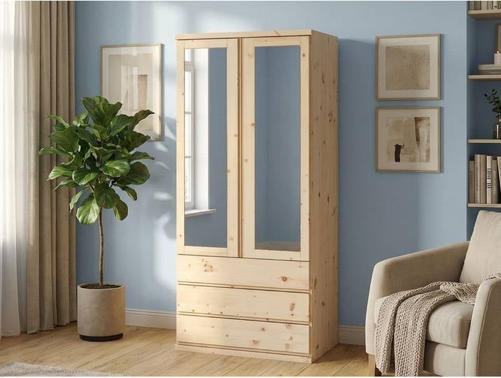 Zirbenschrank „Sandra 2-türig Massivholz Zirbe