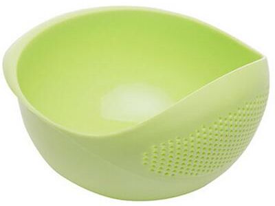Handpicked Choices Rice Washing Colander Bowl With Handle Double Layer Drain Basket For Kitchen Use green