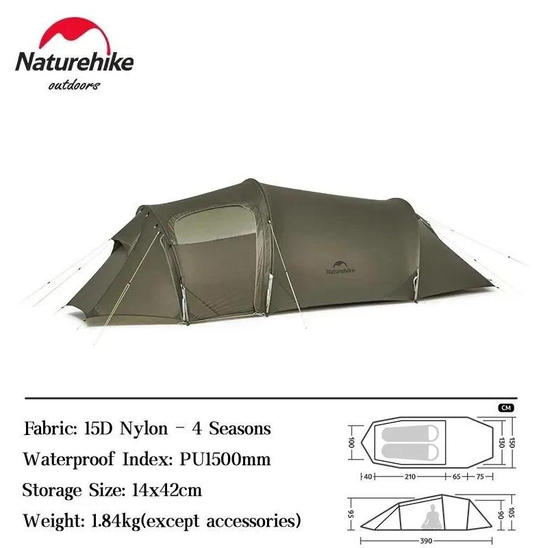 Trekkingzelt, geräumiges Design, wetterfest, 2 Personen