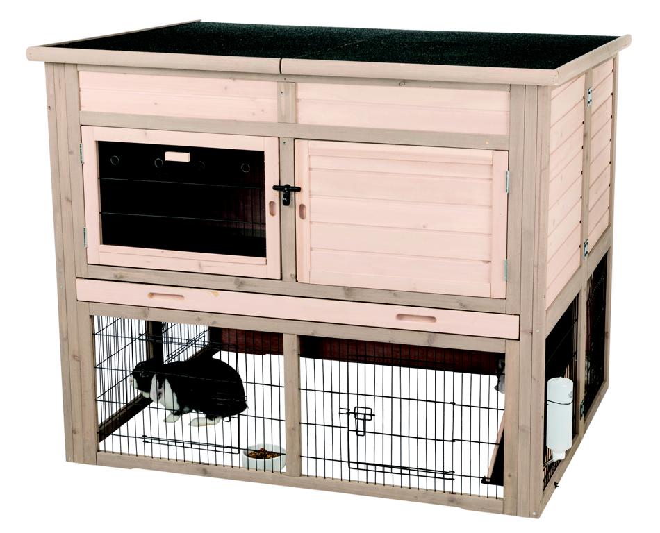 TRIXIEHEIMTIERBEDARF natura Kleintierstall XL mit Wärmedämmung 120 98 94 cm grau 16887435