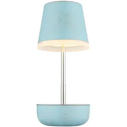 LED Außenleuchte Tischlampe Gartenleuchte Höhenverstellbar Blau Edelstahl IP44