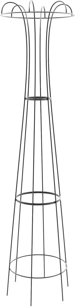Sol 27 Outdoor Wilmore Metal Obelisk Plant Support Black 160cm H x 40cm W x 40cm D