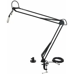 Omnitronic Tisch-Mikrofonarm TMA-2 sw, Mikrofonständer, Schwarz