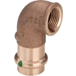 Viega Sanpress Winkel 298234 22 mm x Rp 1/2, 90°, Rotguss oder Siliziumbronze, SC-Contur