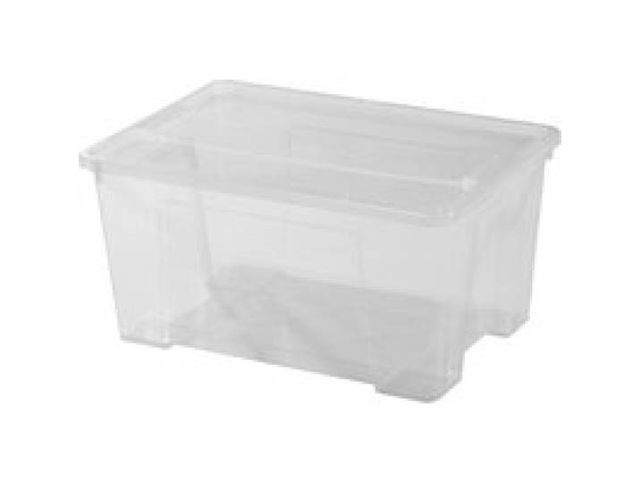 W5 Boîte de rangement en plastique avec couvercle, 45 L