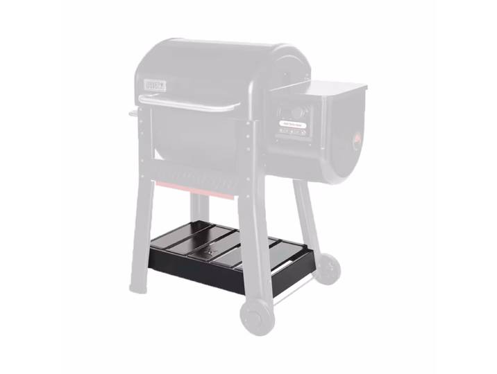 Weber Ablageboden SMOQUE Bodenfach – Weber Grill Ablage/Grill Rollwagen/Grill Erweiterung – schwarz