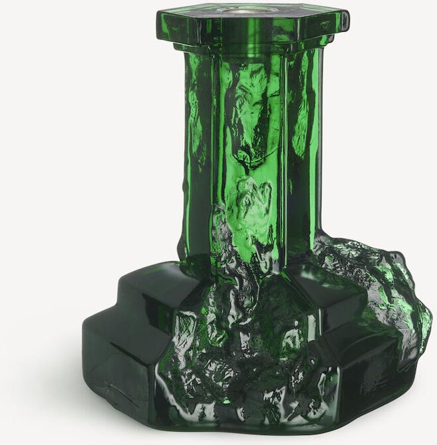 Kosta Boda Rocky Baroque Candlestick Emerald Green 175mm One Size