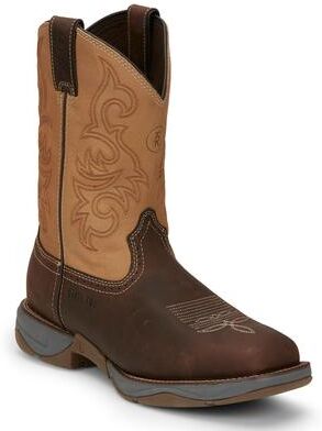 "Tony Lama Junction 11"" Square Steel Toe - Mens 9.5 Brown Boot E2"