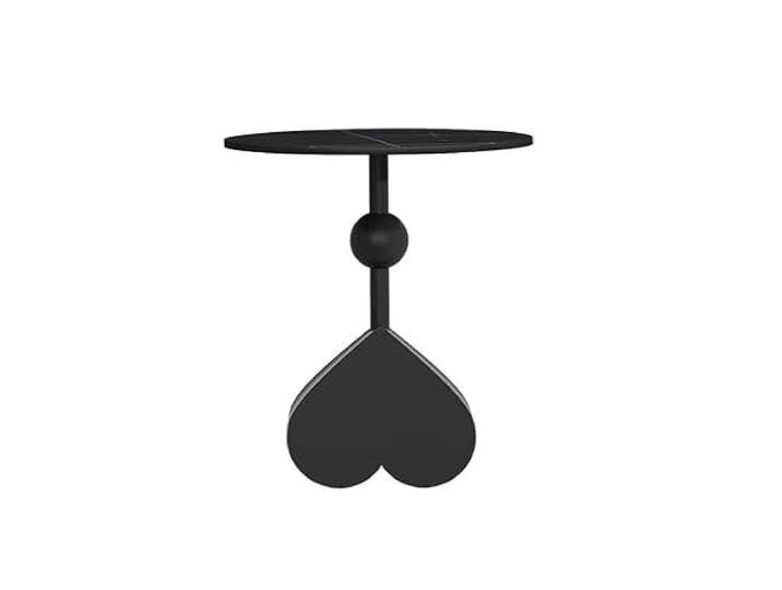 9bbhfJw4R Couchtisch im Landhausstil Tragbarer runder Beistelltisch aus Metall, Mini-Nachttisch, kreativer Nachttisch for zu Hause, auf dem Balkon oder im Wohnzimmer(Schwarz)