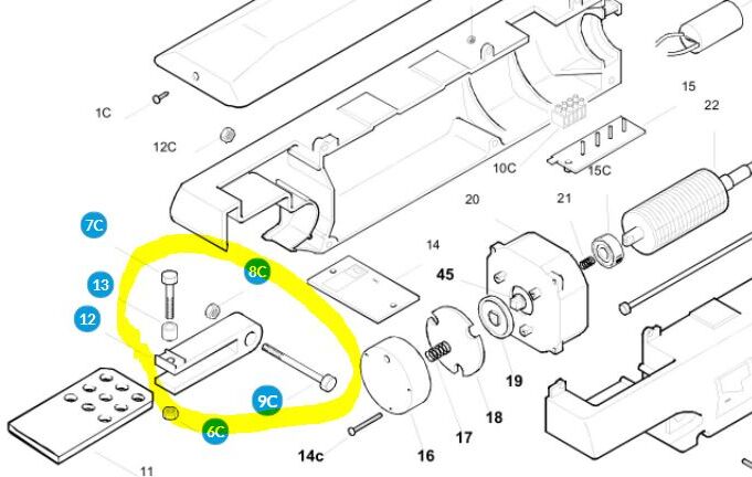 Came Ricambio  Snodo Coda Per Ati - Axo - Krono 119rid098