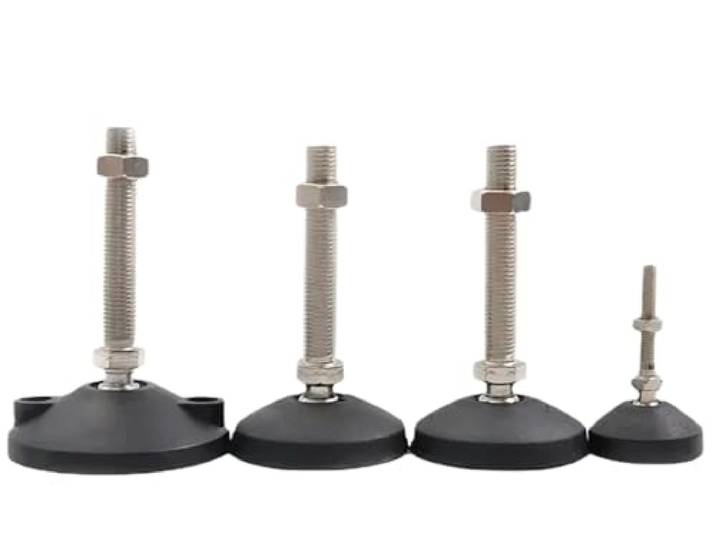 Qvorlth Verstellbare Drehbankbeine, Gewindeart, verstellbare Nivellierfüße, Schwenkfuß, Gelenkbeine, Möbelgleiter, Pad für Tische und Schränke, 4 Stück