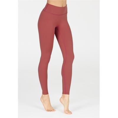 Trainingstights ATHLECIA "Luxe", Damen, Gr. 40, EURO-Größen, rot (dunkelrot), 80% Polyamid, 20% Elasthan, unifarben, Hosen, mit Kompressionswirkung