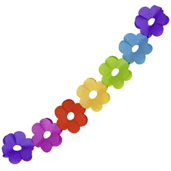 VEPATIM 6 Blumen-Girlande "Farbenspiel" aus Papier schwer entflammbar Ø18cm 3.6m