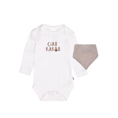 Erstausstattungspaket LILIPUT "Ciao Kakao", Mädchen, Gr. 86/92, braun (weiß, braun), 100% Baumwolle, KOB Set-Artikel Erstausstattungspaket, mit humorvollem Schriftzug