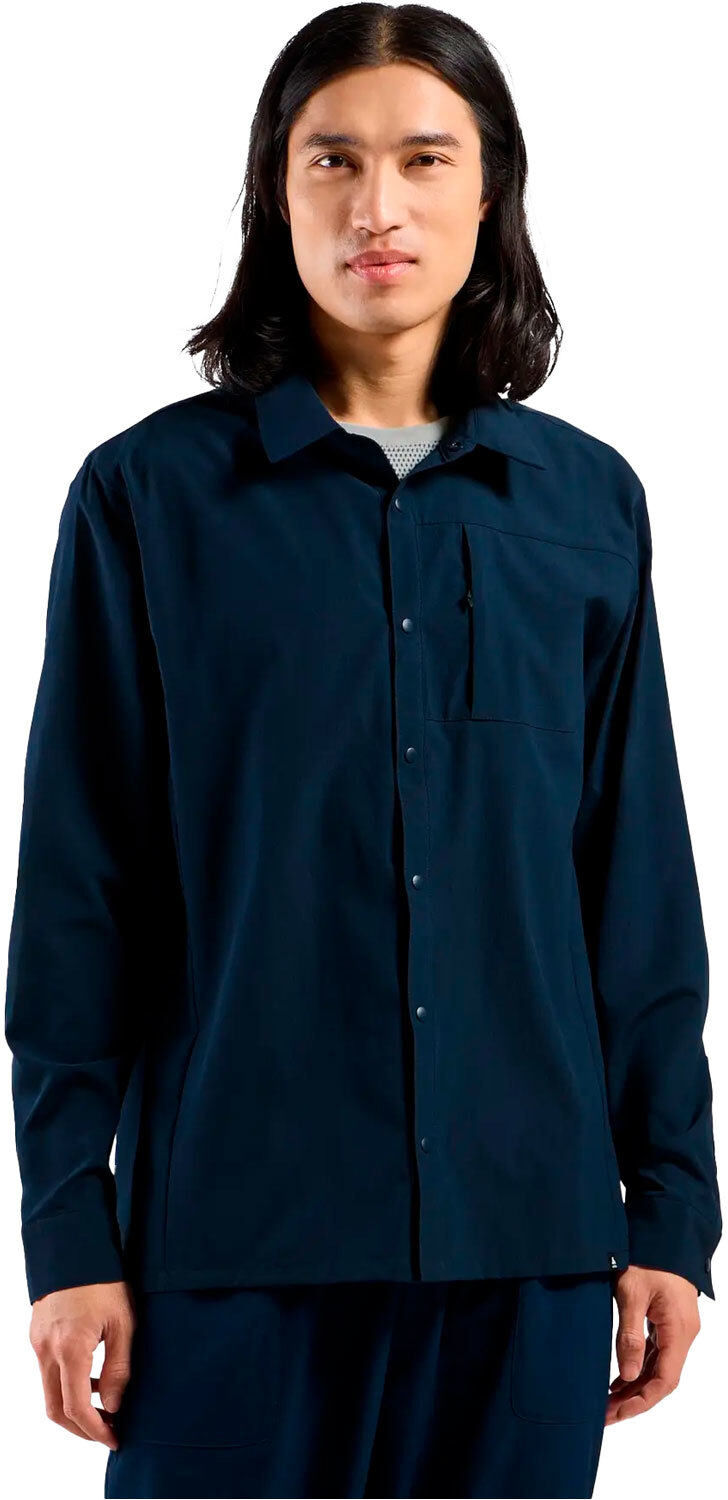 Odlo essential camisa montaña manga larga hombre Azul (M)