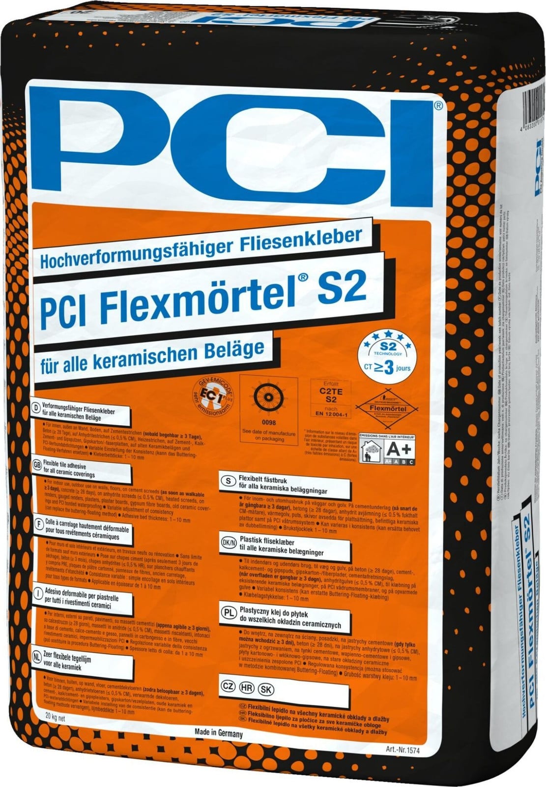 PCI Flexmörtel S2 tegelplakmiddel, 20 kg