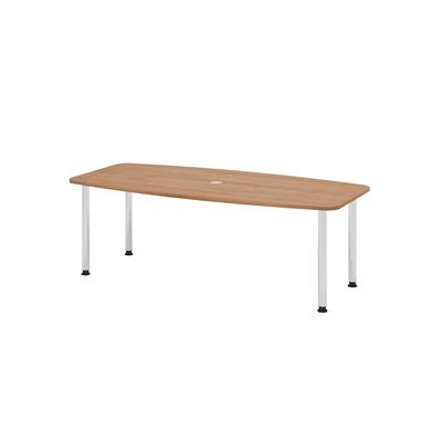 Hammerbacher-Konferenztisch 220cm/4 Chromfüße Nussbaum-VKT22C/N/C