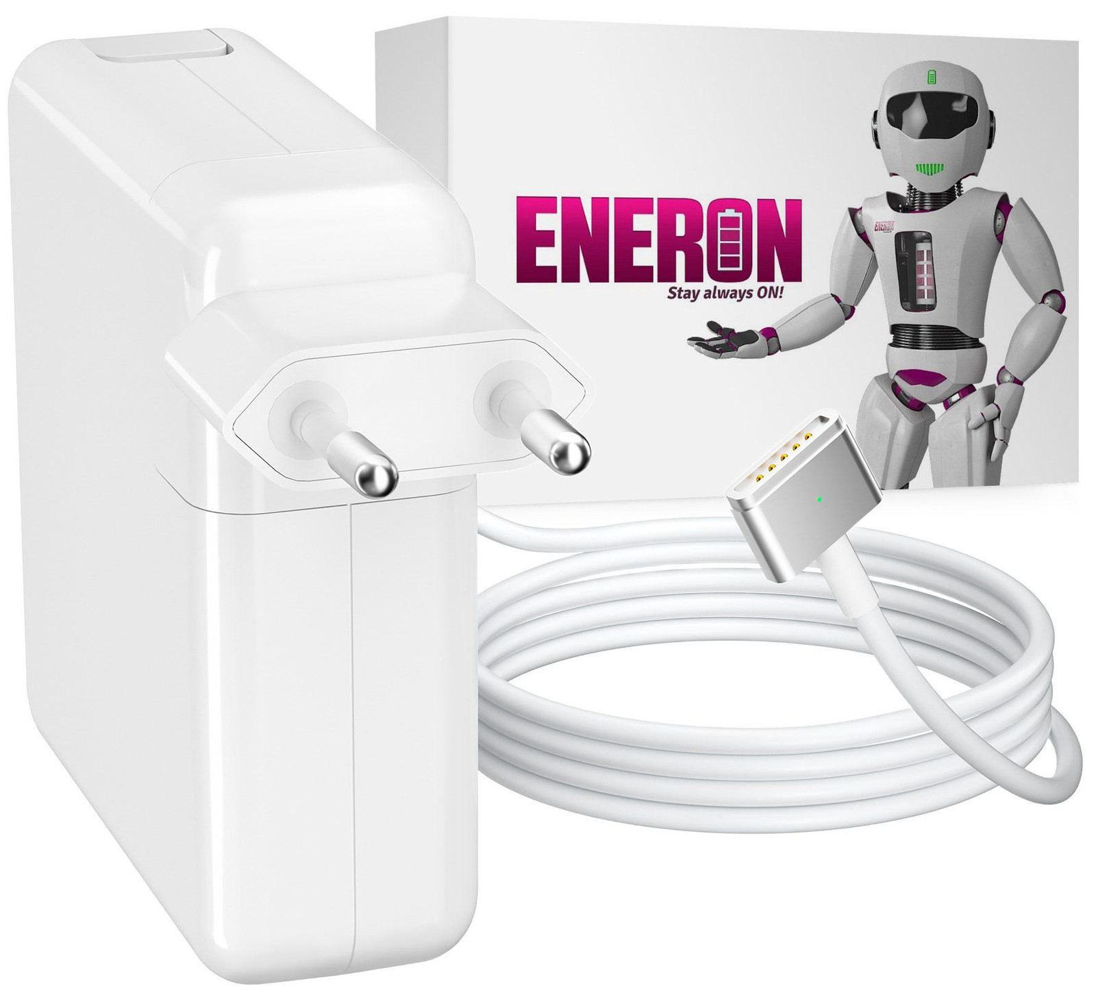 ENERON 85W MagSafe T-type lader voor Apple MacBook Pro 11/13/15 inch, wit