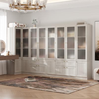 Timechee Elegant White Storage Modular Bookshelf Storage Cabinet: Versatile Organization Solution
