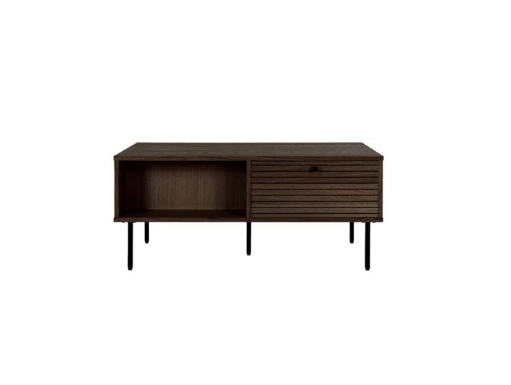 Table basse chêne fumé 50x100 cm