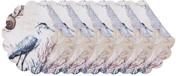 C&F Home Brunswick Island Round Quilted Placemat Set 6