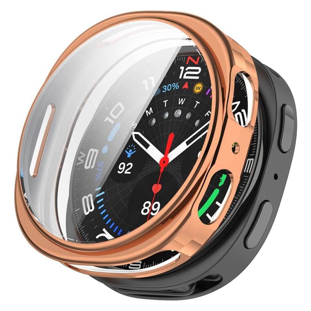 Cover-Discount Samsung Galaxy Watch 8 - Gummi Schutz Case Metall-Look (69310425)